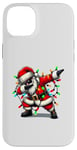 Coque pour iPhone 14 Plus Costume de Père Noël amusant avec lumière de Noël