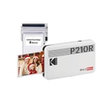 KODAK Mini 2 Retro 4PASS Portable Photo Printer (2.1x3.4") + 8 Sheets, Black Premium Quality- White