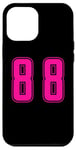 Coque pour iPhone 12 Pro Max Pink Numéro 88 Équipe Junior Sports Uniforme Pink Numéroté