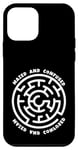 Coque pour iPhone 12 mini Expression drôle labyrinthée et confuse avec symbole puzzle