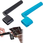 2 pièces, bleu, noir, manivelle à cordes, accessoires de guitare, tension des cordes de guitare, pour un changement de cordes plus rapide sur les guitares occidentales, acoustiques, classiques et élec