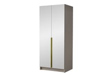 Julissa Garderobe med Speil 100 cm - Kashmir/Gull Garderober & garderobesystem Beige,Gull