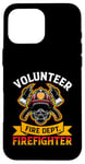 Coque pour iPhone 16 Pro Max Emblème de pompier Brave Hero Fire Dept