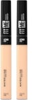 Maybelline New-York - Anti-cernes Correcteur Fluide Fit Me Matte & Poreless - Tous Types De Peaux - 15 Clair - 6,8 Ml (Lot de 2)