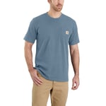 Carhartt K87 pocket s/s T-shirt, Herr, Thundercloud heather, XS