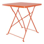 Table de jardin pliante Saba en acier coloris mango L.70 x l.70 x H.71 cm