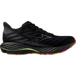 Mizuno Wave Rider 28 - Chaussures running homme Black / Silver / Sunny Lime 43