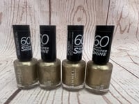 RIMMEL 60 SECONDS Nail Polish 4 x 8ml Super Shine- Darling you are Fabulous