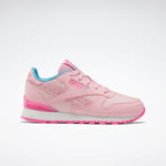 Reebok Classic Leather Step 'n' Flash Shoes Kids Pink Glow / Atomic