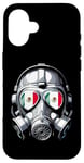 Coque pour iPhone 16 Drapeau Mexicain Mexique Homme Masque à Gaz Graphique