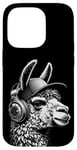 Coque pour iPhone 14 Pro Lama a Casque DJ équipement de Concert de Musique Audiophile