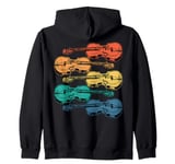 Violin Player Music Teacher Violinist Musicians Retro Zip Hoodie