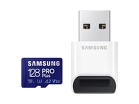 Muistikortti Samsung 128 Gt MicroSD PRO Plus microSD kortinlukijaLLA USB