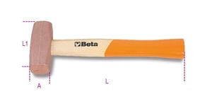 Beta Tools 1385 Copper Head Hammer Hickory Shaft 2000g 013850420