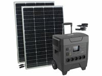 Batterie et convertisseur solaire HSG-3600 avec panneaux solaires et adaptateurs