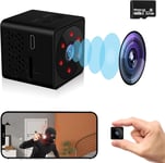 Camera Espion avec Carte TF 32 Go,4K UHD Mini Caméra Espion sans Fil,Mini Camera Surveillance WiFi Interieur avec Detecteur Mouvement et Vision Nocturne avec Enregistrement Longue Batteries