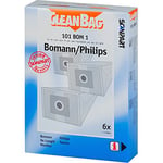 CleanBag 101 BOM 1 Sac à poussière comme original B 23, B 24, B 26 Contenu : 6 sacs d'aspirateur + 1 filtre moteur