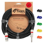 TIGER MIC6-10 Cble XLR femelle/Jack 63mm bronze - 10m