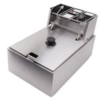 Electric Deep Fryer Stainless Steel Single Cylinder Single Sieve 6L El 10745 UK