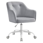 Songmics - Chaise de Bureau, Fauteuil Ergonomique, Siège Pivotant, Réglable en Hauteur, Capacité 110 kg, Cadre en Acier, Tissu Velours Respirant,