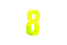 Merriway BH04969 Boîte aux lettres en plastique réfléchissant haute visibilité Jaune 150 mm Numéro 8