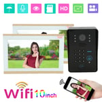 10in Wireless Video Doorbell 1080P 2 Monitors Motion Detection Night Vis-ion 2