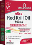 Vitabiotics Ultra Red Krill Oil Nutritional Supplement Capsule with Omega 3-9 Fa