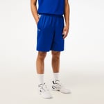 Lacoste Mens Tennis Checked Colourblock Shorts in Royal Blue material_polyester - Size X-Small