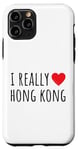 Coque pour iPhone 11 Pro J'aime vraiment Hong Kong