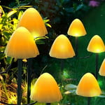 Ahlsen Lampe Solaire Extérieure Imperméable, Lampe Solaire Extérieure à LED pour Jardin, Guirlande Lumineuse Fée Champignon, 3.8m 12 Lumières