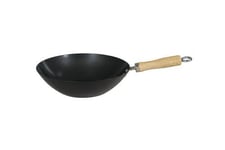 Dexam 12108411 Non Stick Carbon Steel Wok With Wood Handle 27cm/10.5 -inch,... 