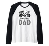 Mens This Guy Is Going To Be A Dad Raglan Baseball Tee