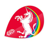 Unicorn Ultrafly.100 Xtra Rouge Arc-en-Ciel Ailettes de fléchettes Ultrafly Unisexe