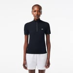 Lacoste Polo slim fit à col zippé montant Taille 42 Noir