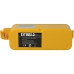 Batterie compatible avec iRobot Create, Dirt Dog robot électroménager, jaune (3500mAh, 14,4V, NiMH) - Extensilo