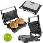 Sandwich Toaster Panini Grill Machine Electric 850w Silver Double Sandwich Press