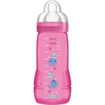 Biberon MAM Easy Active 2ème Âge Rose 330ml - Tétine Débit X - Sans Bisphénol A