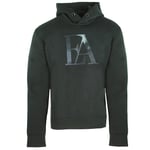 Emporio Armani Mens Large Eagle Logo Black Hoodie - Size Medium