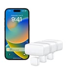 Eve Door & Window lot de 3 (Matter) – Capteur de contact pour portes et fenêtres, sécurité connectée, notifications, Apple Home, Alexa, Google Home, SmartThings, Nécessite un concentrateur