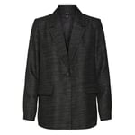 Blazer FEMME Vero Moda ajusté avec manches longues et col cranté noir