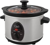 Quest 35260 1.5L 120W Stainless Steel Slow Cooker - Silver