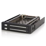 Startech Hsb220Sat25B Rack Amovible 3.5"" Sans Tiroir Pour 2 Disques Durs 2.5"" Face Arrière 3.5 Pouces Echangeable À Chaud Hot Swap