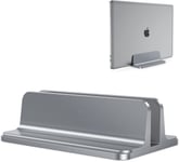 OMOTON Vertical Laptop Stand Adjustable, Desktop Aluminum MacBook Stand with Ad