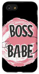 Coque pour iPhone SE (2020) / 7 / 8 Logo Boss Babe Rose