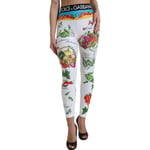 Pantalon Leggings Blanc DOLCE & GABBANA Taille Haute IT44/US10/L 1050USD