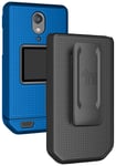 Grid Case Hard Shell Cover and Belt Clip Holster Combo for CAT S22 Flip Phone