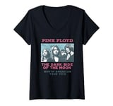 Womens Pink Floyd The Dark Side of the Moon Tour 1973 White Photo V-Neck T-Shirt