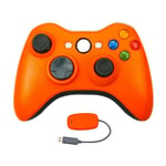 Manette Sans Fil Compatible Xbox 360 Avec Récepteur, Double Vibration Design Ergonomique Amélioré Manette De Jeu Pour Xbox 360 / Pc Windows 7/8/10