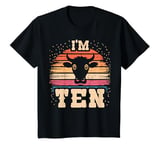 Youth Cow 10 Year Old Birthday Boy Girl 10th Cow Birthday T-Shirt