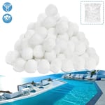 Fuloocy Balles filtrantes de piscine respectueuses de l'environnement Blanc (500 g)